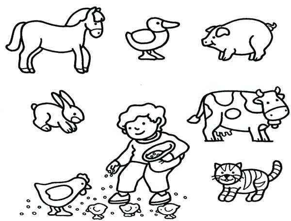 Farm Animal Coloring Pages at GetColorings.com | Free printable ...