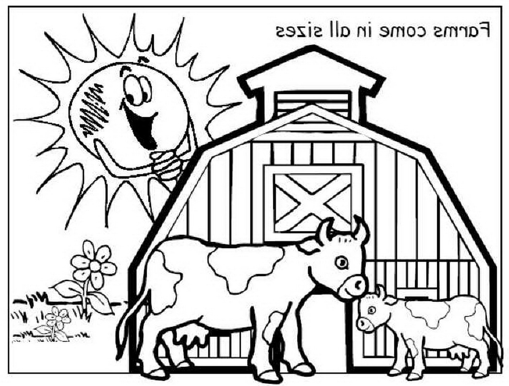 1048x794 Special Barn Coloring Page 18 In Barnyard