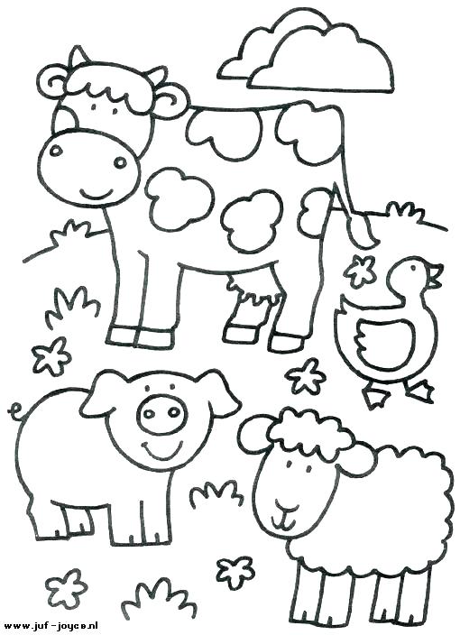 Farm Animal Coloring Pages For Toddlers