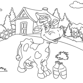 268x268 Coloring Pages Farm Animals Toddlers Archives