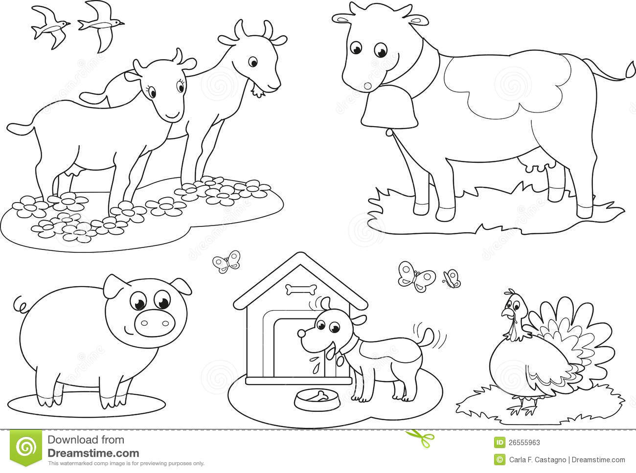 1300x967 Gorgeous Farm Animals Coloring Pages Free Printable Animal