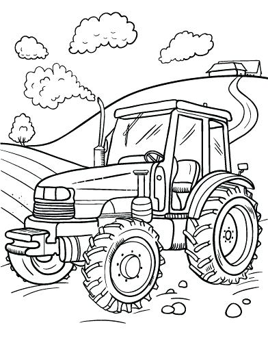 392x507 Amazing Farm Coloring Pages And Farm Tractor Coloring Pages Best