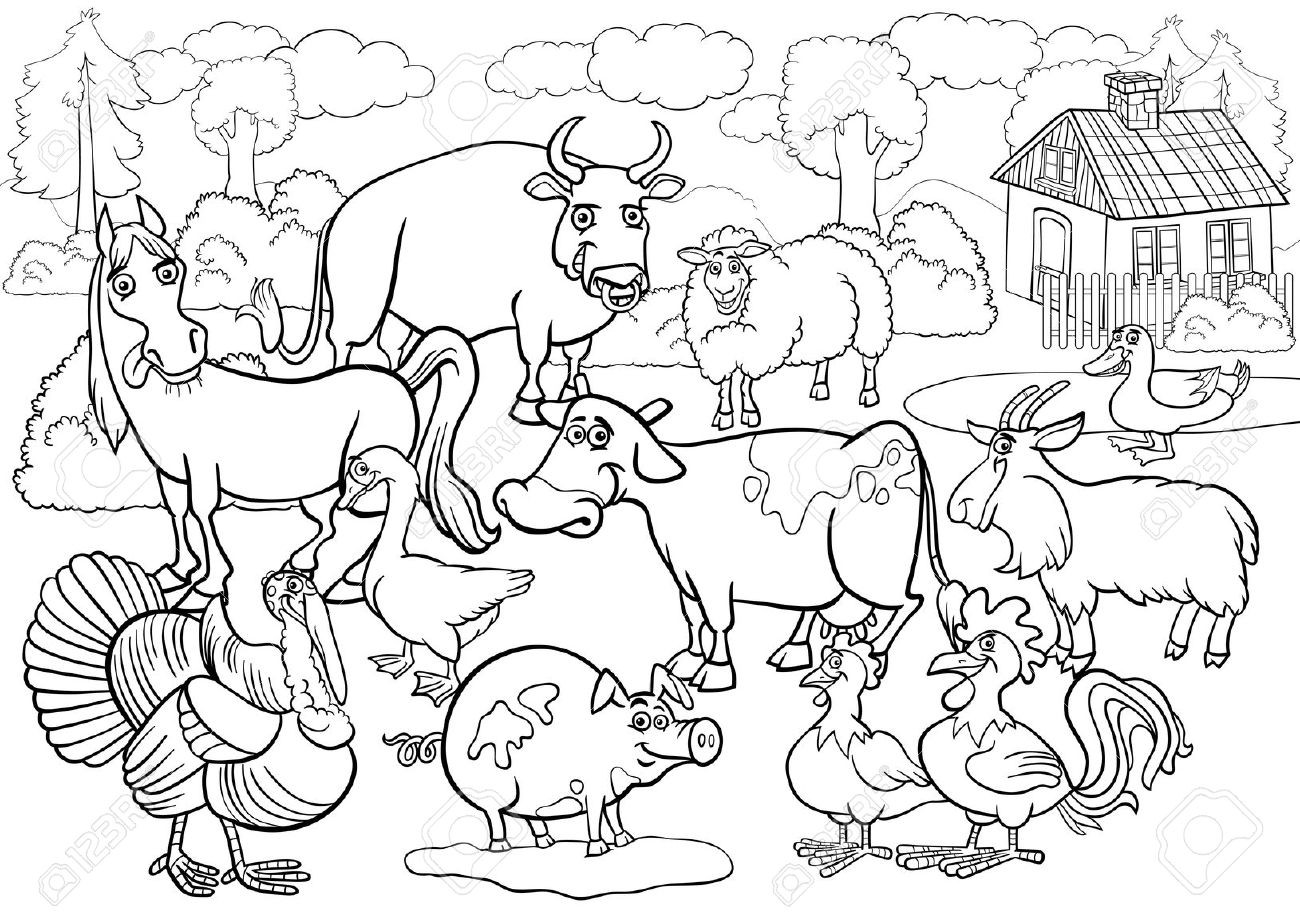 1300x919 Printable Farm Animals Coloring Pages 6 5577 Fancy Sheets Wagashiya