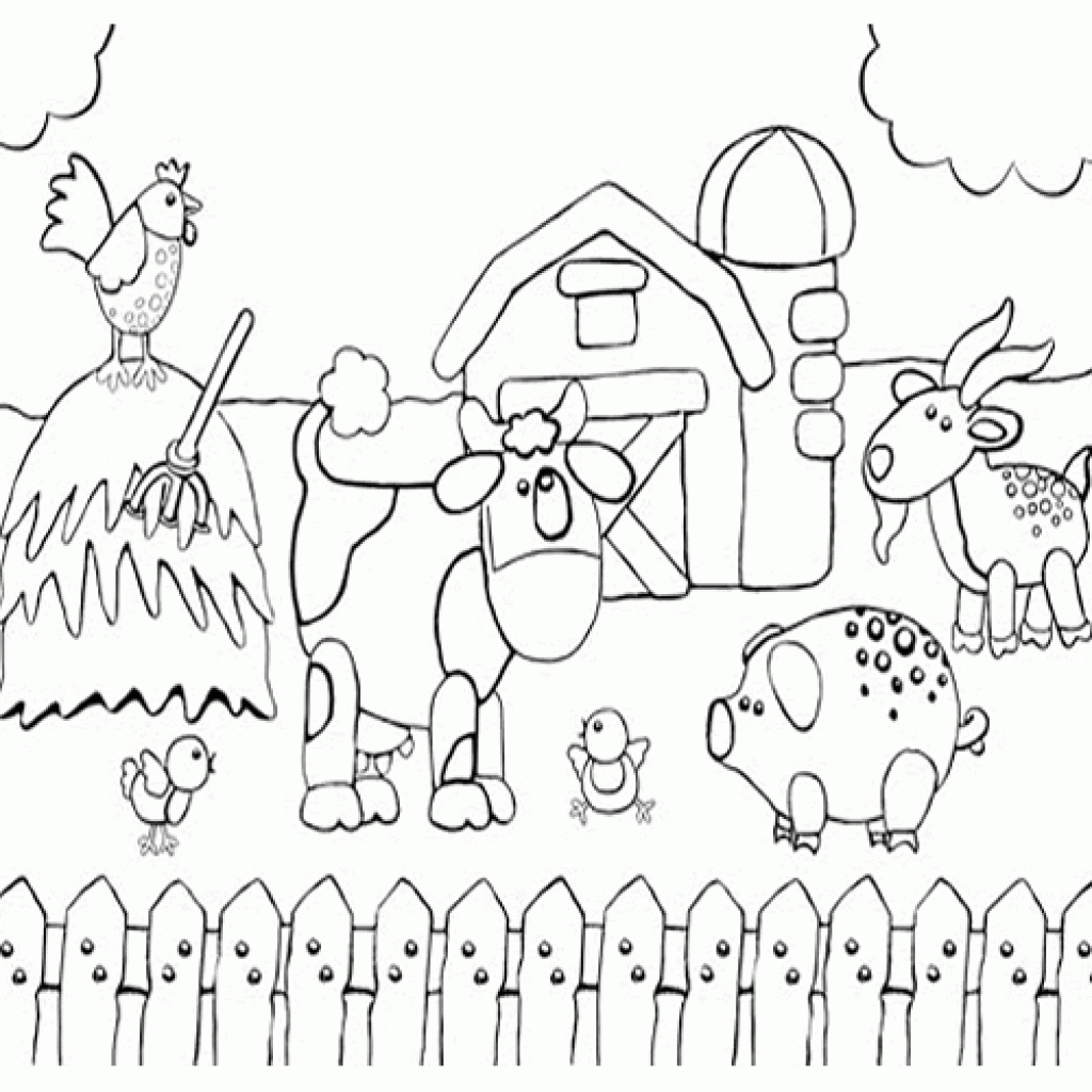 Farm Coloring Pages For Adults Free Coloring For Kids 2018 1024x1024 Farm Coloring Pages For Adults Free Coloring For Kids 2018