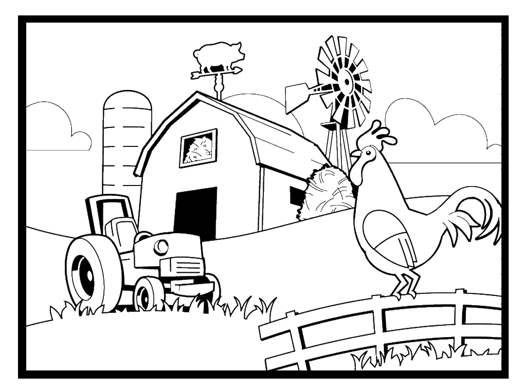 Farm Coloring Pages Preschool 1015x761 Farm Coloring Pages Preschool