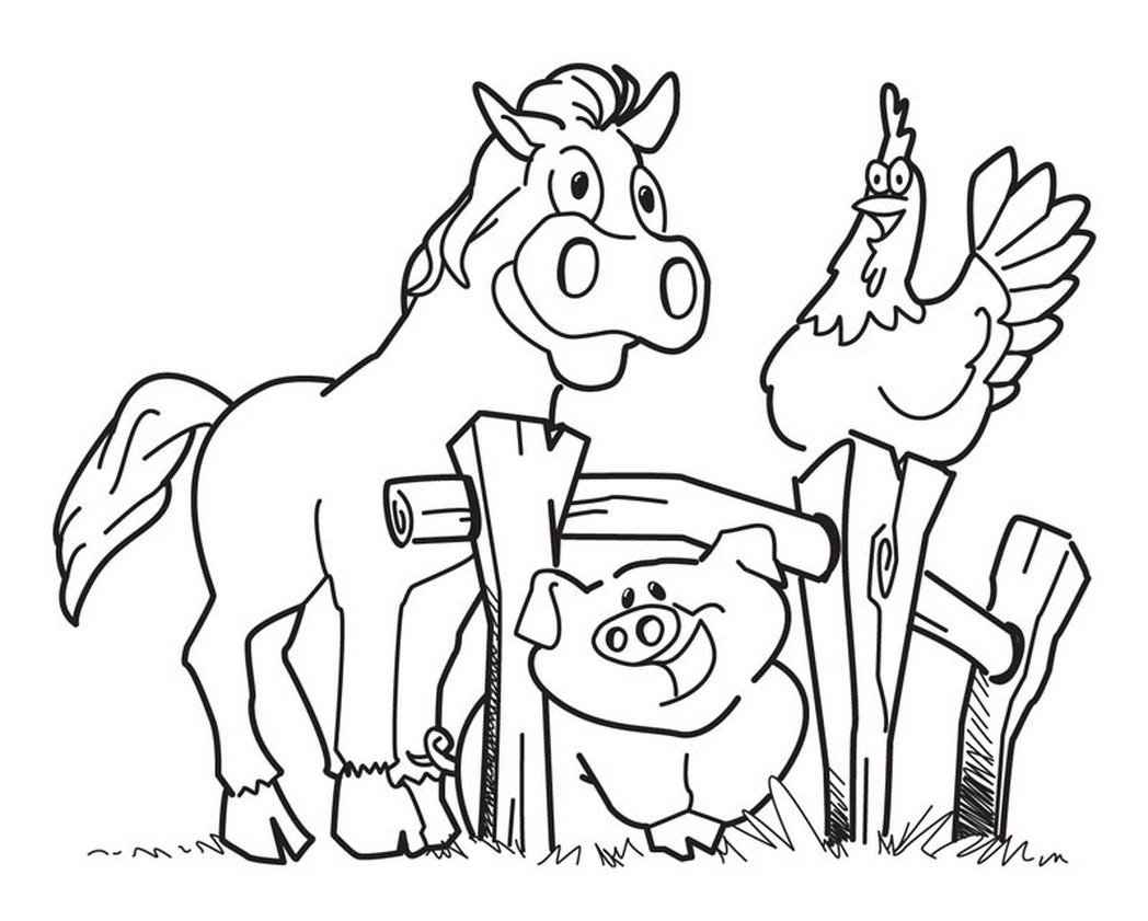 1048x841 Barnyard Coloring Pages Free Printable Farm Sheets Picturesque Acpra