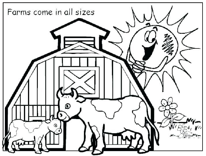 714x541 Coloring Page Farm Animals Coloring Pages Farm Coloring Page