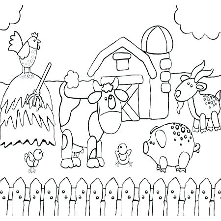 Farm Coloring Pages Preschool at GetColorings.com | Free printable ...