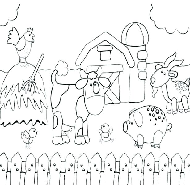 Farm Coloring Page Printable Farm Animals Coloring Pages Baby Farm 615x615 Farm Coloring Page Printable Farm Animals Coloring Pages Baby Farm