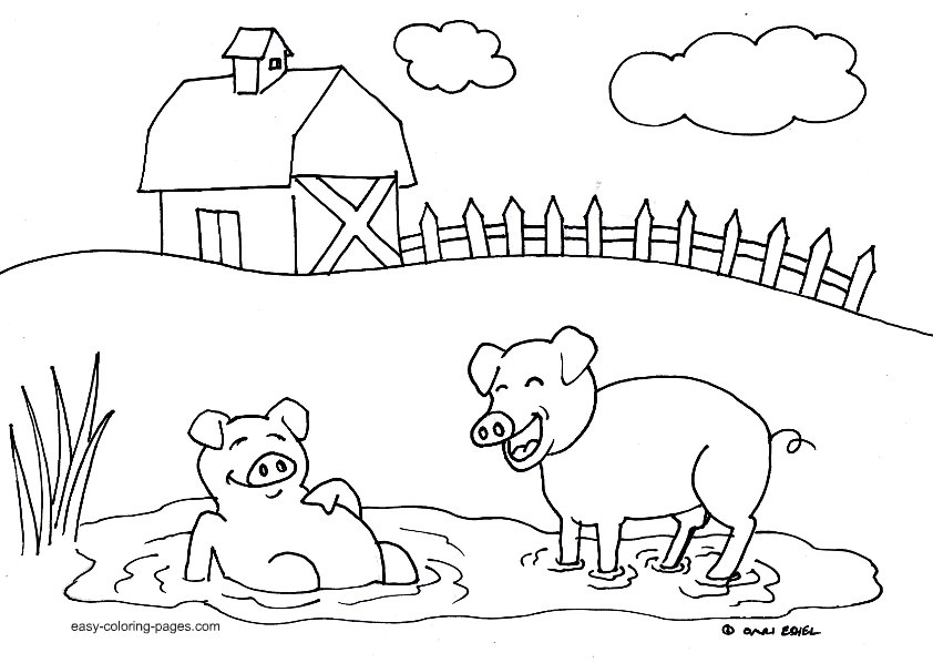 Farm Colouring Pages Drawn Farm Colour For Kid Pencil And In Color 842x598 Farm Colouring Pages Drawn Farm Colour For Kid Pencil And In Color