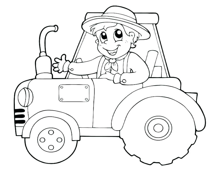 894x702 Tractor Coloring Pages Printable Tractor Coloring Page Tractor