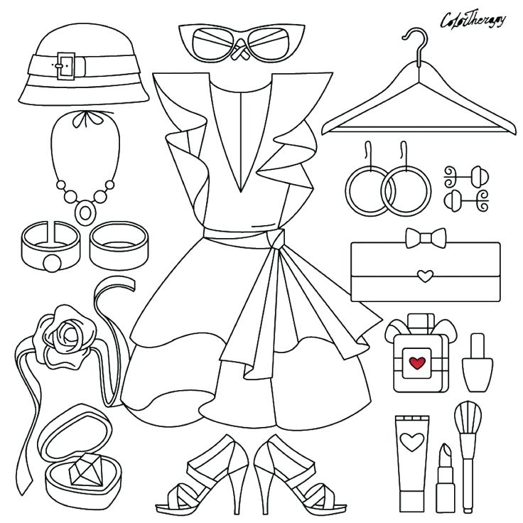Printable Fashion Design Coloring Pages
