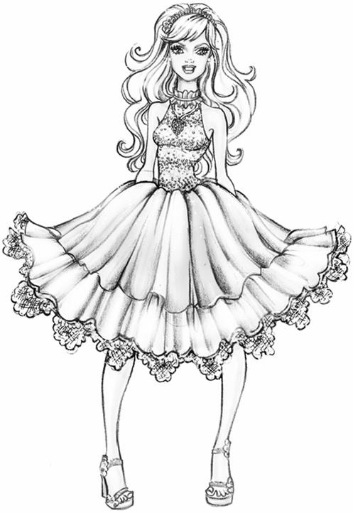 Fashiion Coloring Pages Barbie A Fashion Fairytale Coloring Page 497x722 Fashiion Coloring Pages Barbie A Fashion Fairytale Coloring Page