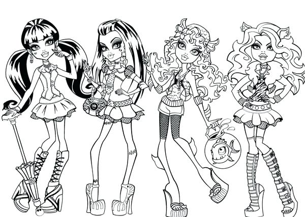 600x427 Fashion Coloring Pages Fashion Show In Monster High Coloring Page