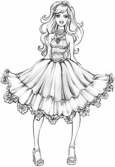 236x342 Fashionable Girls Coloring Pages 1.gif Digi Art