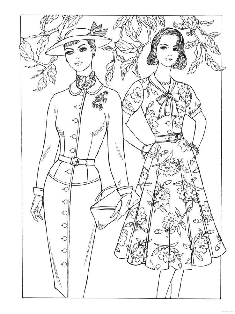 Printable Coloring Pages Of Fashion For Adults Barbie Old 768x1024 Printable Coloring Pages Of Fashion For Adults Barbie Old