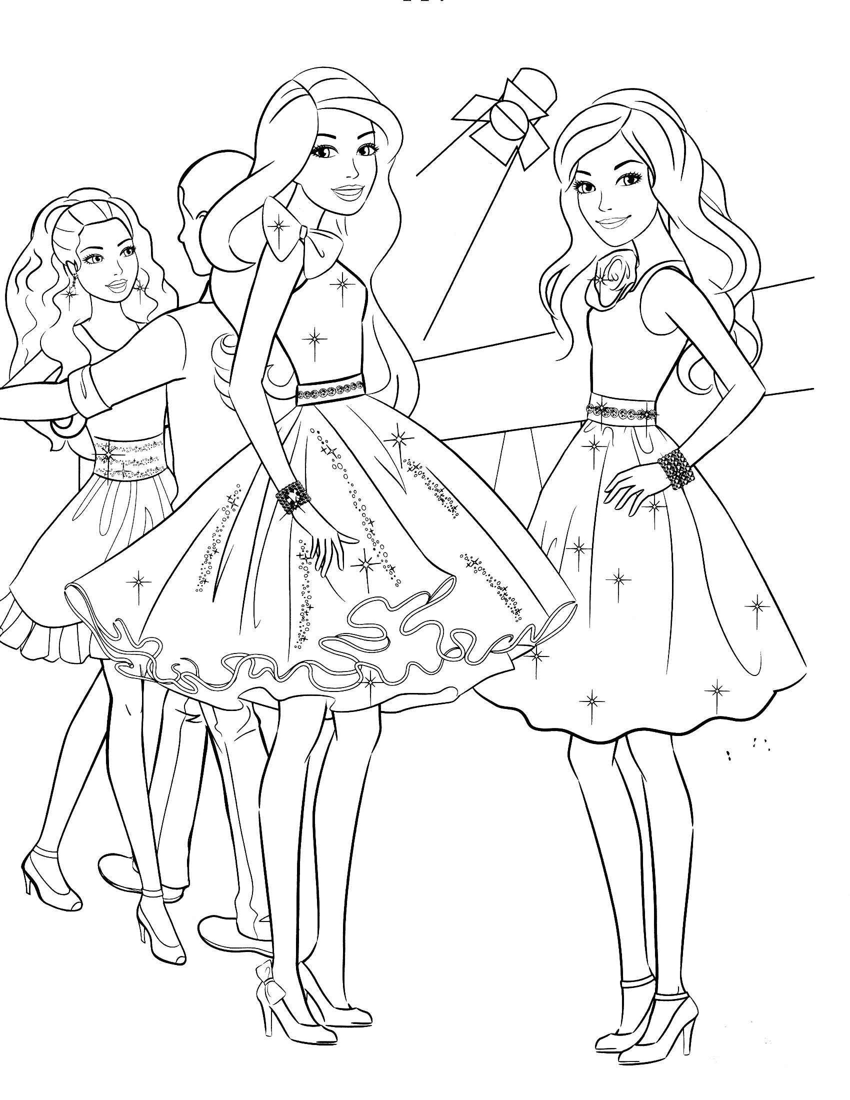 1700x2200 Barbie Fashion Coloring Pages Gallery Coloring For Kids 2018