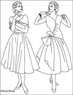 236x304 Nicole's Free Coloring Pages Vintage Fashion Coloring Pages