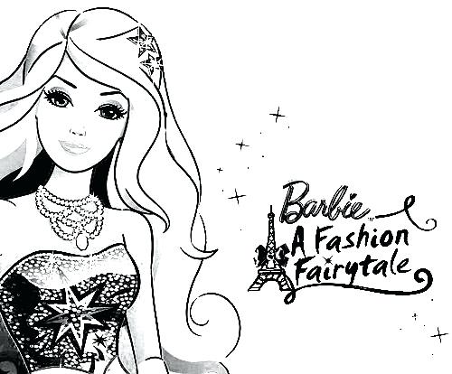 500x414 Barbie A Fashion Fairytale Coloring Pages To Print Printable