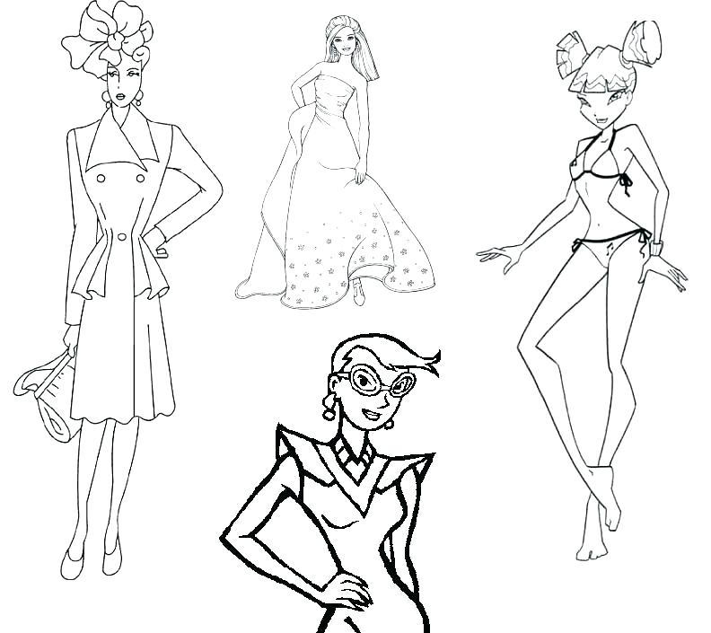 792x705 Barbie Fashion Coloring Pages Fashion Coloring Pages Plus Fashion