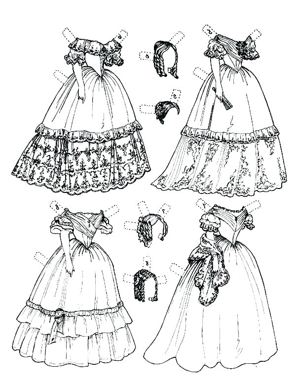 600x778 Fashion Design Coloring Pages Printable Designing Doll Dress Free