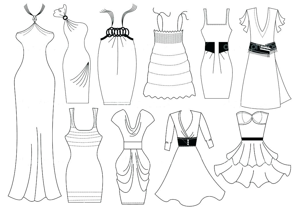 Fashion Dress Coloring Pages at GetColorings.com | Free printable ...