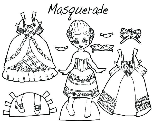 600x480 Dress Up Coloring Pages