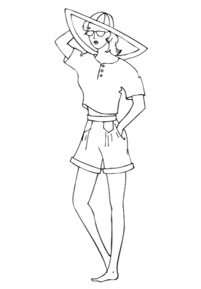 Fashion Model Coloring Pages at GetColorings.com | Free printable ...