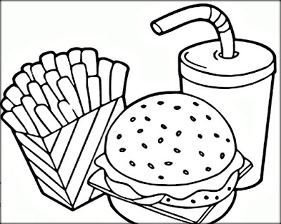 400x320 Fast Food Coloring Pages