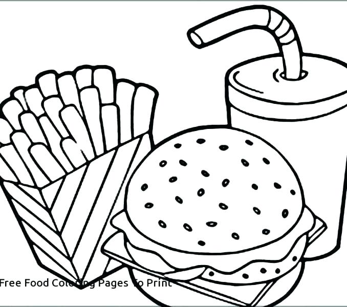 678x600 Fast Food Coloring Pages Food Coloring Pages Food Coloring Pages
