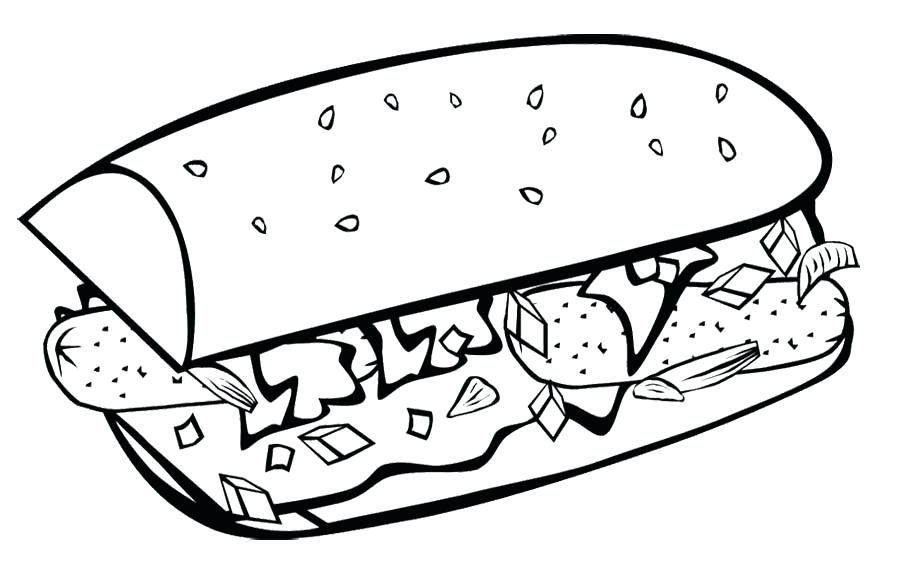900x561 Coloring Pages Food Meal Food Coloring Fast Pages Breakfast Page