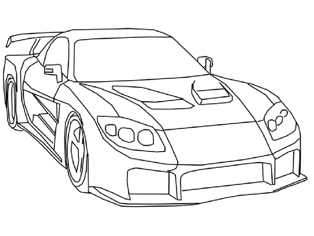 1024x768 Fast And Furious Coloring Page