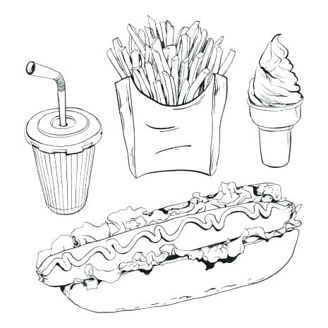 465x465 Junk Food Coloring Pages Junk Food Coloring Pictures Luxury Fast
