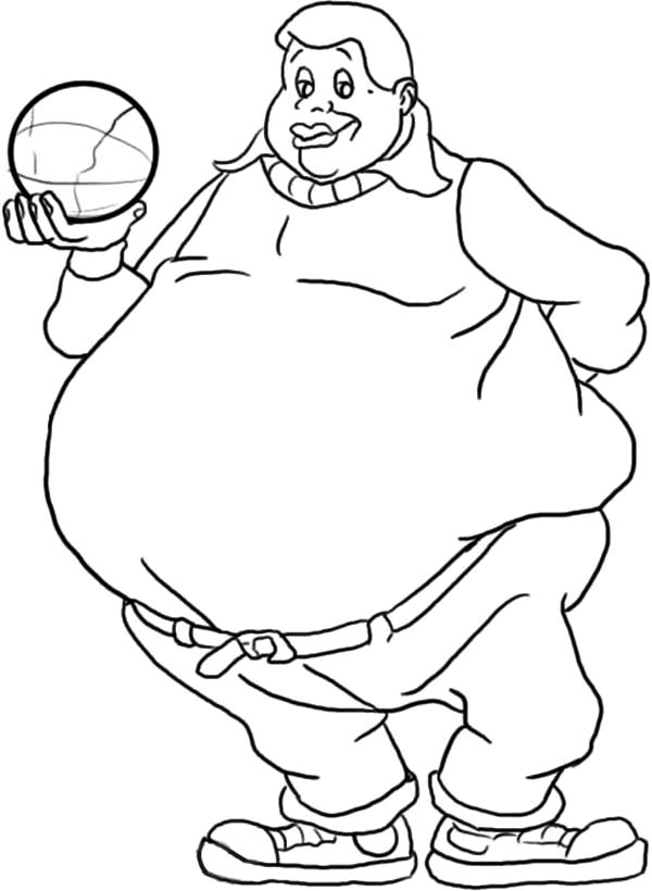 Fat Albert Boy Holding A Ball Coloring Pages 600x820 Fat Albert Boy Holding A Ball Coloring Pages