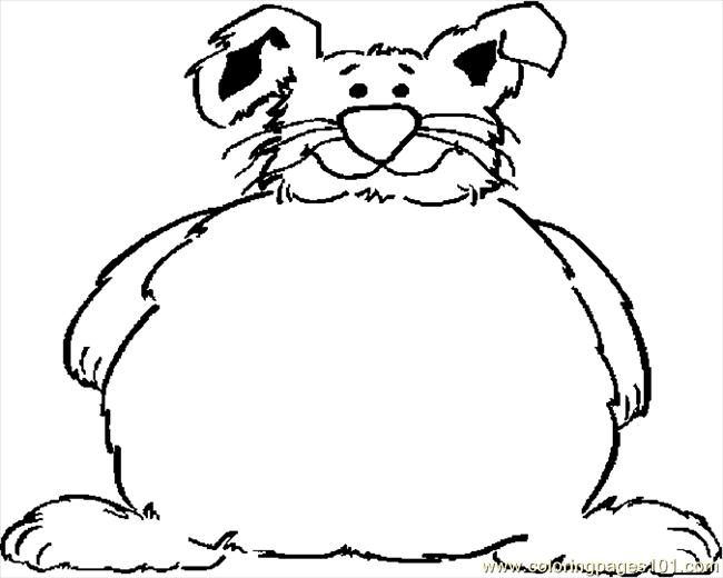 Fat Bunny Frame Coloring Page 650x520 Fat Bunny Frame Coloring Page