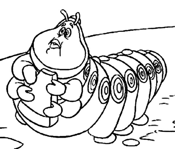 Heimlich The Fat Green Caterpillar From Bugs Life Coloring Pages 600x511 Heimlich The Fat Green Caterpillar From Bugs Life Coloring Pages
