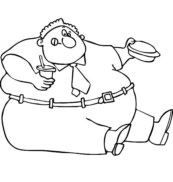 Fat Boy Eating His Lunch Box Coloring Pages 600x630 Fat Boy Eating His Lunch Box Coloring Pages