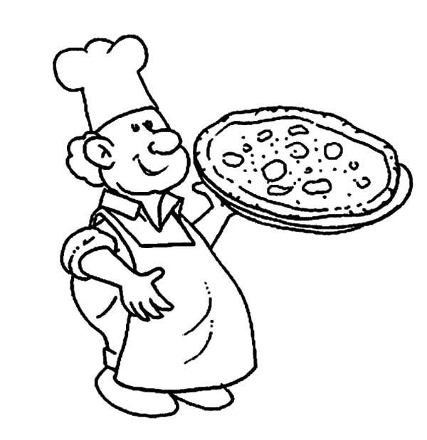 Fat Chef Making Pizza On Jobs Coloring Pages Batch Coloring 600x619 Fat Chef Making Pizza On Jobs Coloring Pages Batch Coloring