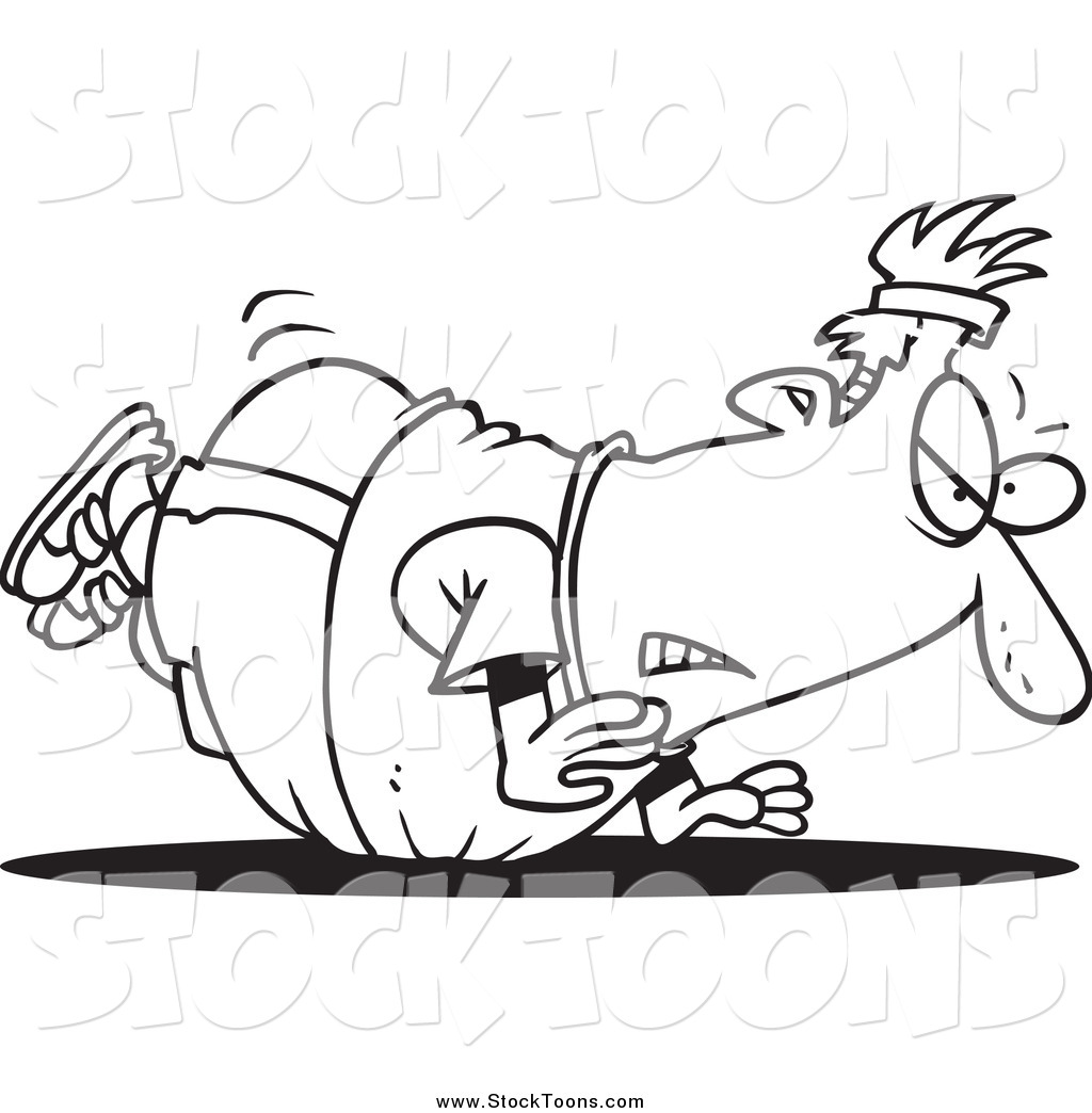 Stock Cartoon Of A Black And White Unfit Fat Man Doing Pushups By 1024x1044 Stock Cartoon Of A Black And White Unfit Fat Man Doing Pushups By
