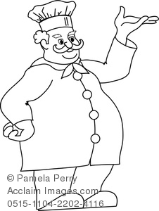 Clip Art Image Of A Fat Chef Coloring Page 226x300 Clip Art Image Of A Fat Chef Coloring Page