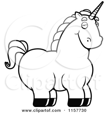 Fat Unicorn Coloring Pages