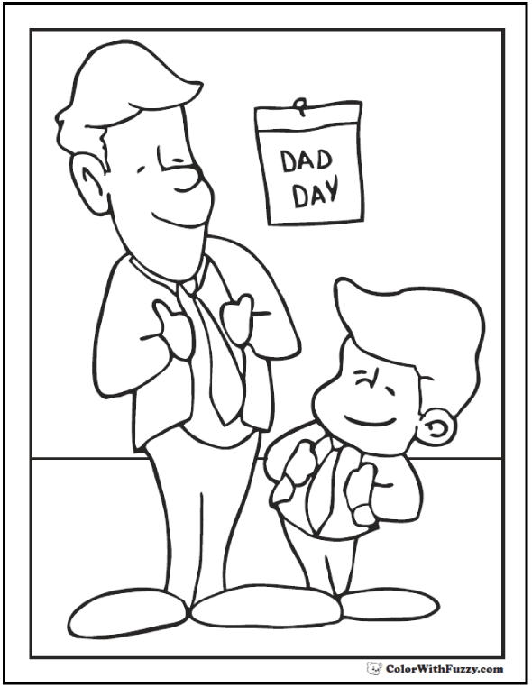 590x762 Coloring Page Father's Day