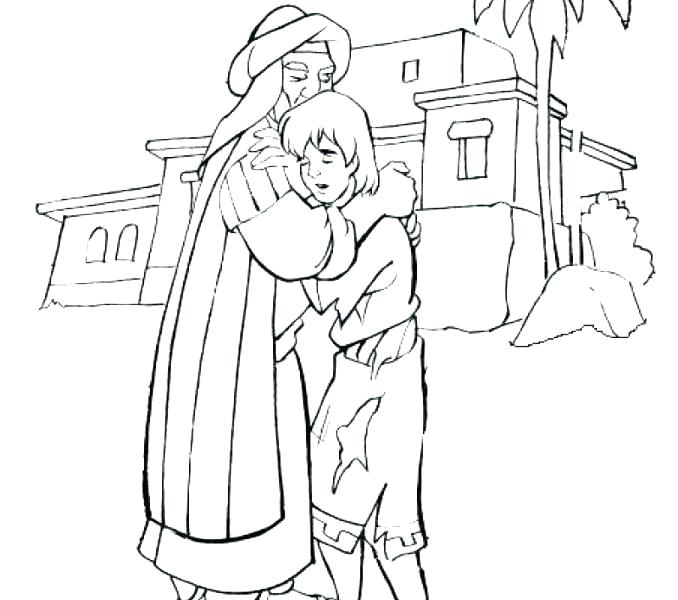 678x600 Prodigal Son Coloring Page Father And Son Coloring Pages Terrific