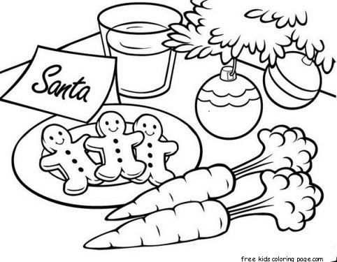 Gingerbread Cookies For Santa Christmas Coloring 482x375 Gingerbread Cookies For Santa Christmas Coloring