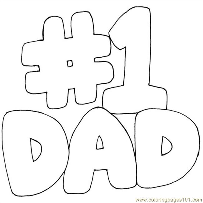 1 Dad Coloring Pages 650x650 1 Dad Coloring Pages