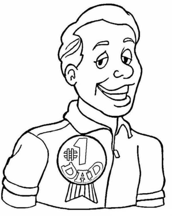 Father Day Coloring Pages For Kids 600x751 Father Day Coloring Pages For Kids
