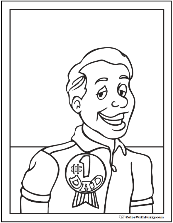 Fathers Day Coloring Pages Print And Customize For Dad 590x762 Fathers Day Coloring Pages Print And Customize For Dad