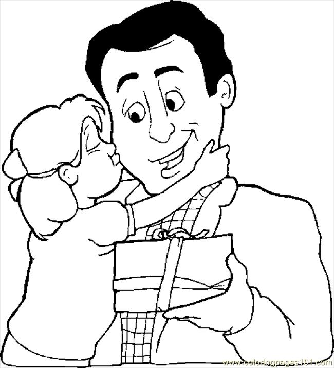 Gift For Dad 5 Coloring Page 650x717 Gift For Dad 5 Coloring Page