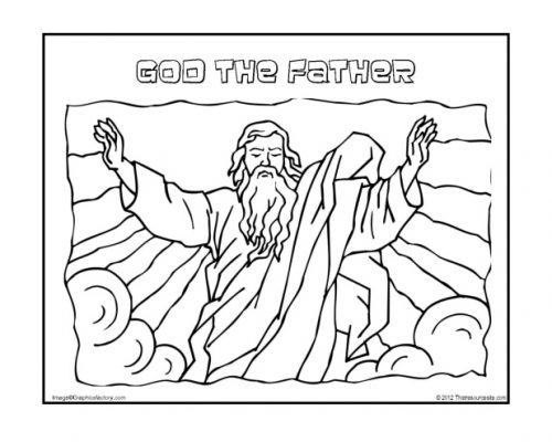 God The Father Coloring Page 500x400 God The Father Coloring Page