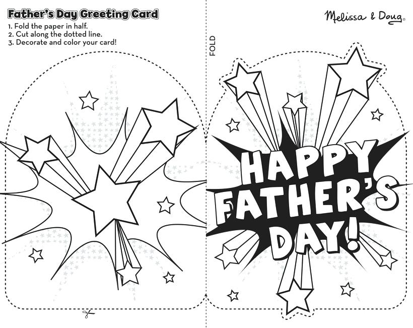 820x651 Fathers Day Cards Coloring Pages Printable Fathers Day Card Free
